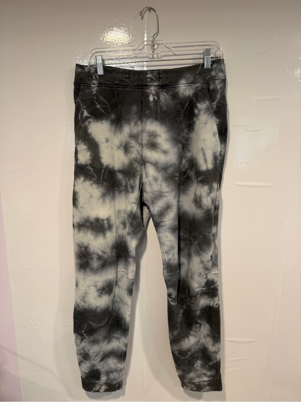 Tie-Dye Black & White Men's Lululemon City Sweat Jogger Pants